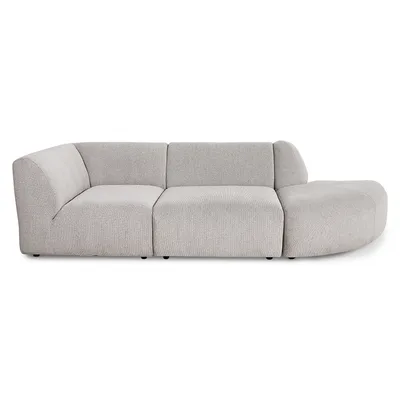 Sofa JAX: element środkowy - jasnoszary