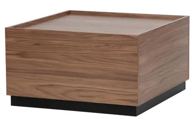 Stolik kawowy BLOCK 82x82 - brązowy