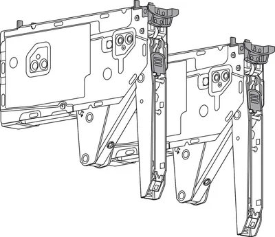 Siłowniki Servo-Drive AVENTOS HK TOP / LF 930-2800 / szare zaślepki 