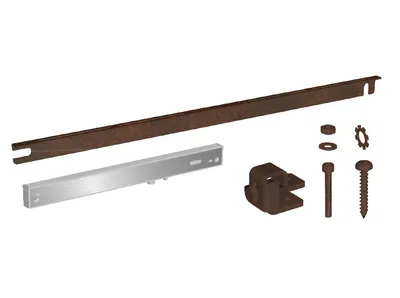Samodomykacz Silent Stop do drzwi ROC DESIGN z mocowaniem - czarny
