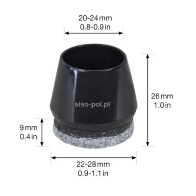Nakładki ochronne z filcem Siso / 20-24 mm / 4 szt.