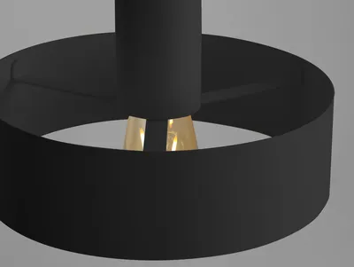 Lampa wisząca FAY 1 M - czarny