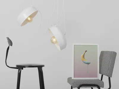 Lampa wisząca POPO FLAT L 2 - biały