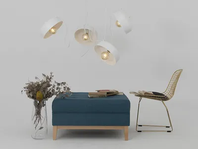 Lampa wisząca POPO FLAT L 4 - biały