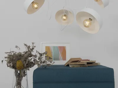 Lampa wisząca POPO FLAT L 4 - biały