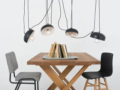 Lampa wisząca POPO FLAT 4 - czarny