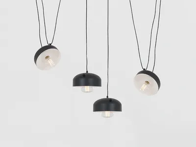 Lampa wisząca POPO FLAT 4 - czarny