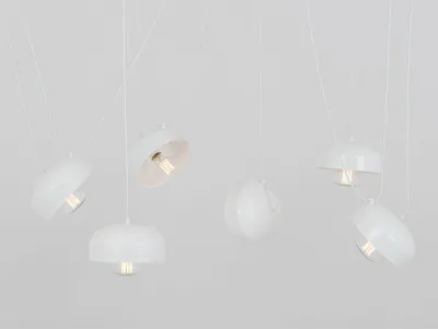 Lampa wisząca POPO FLAT 6 - biały