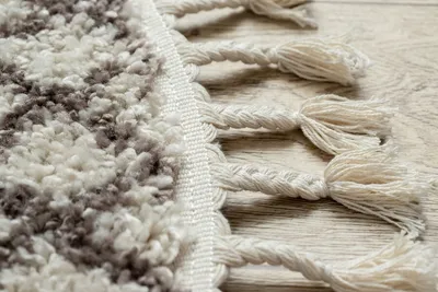 Dywan okrągły REGNA - krem/brąz