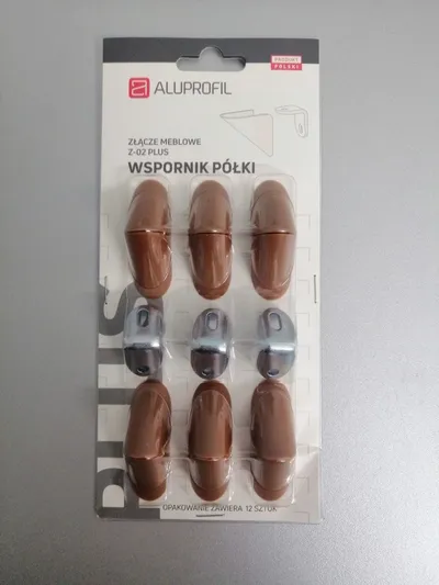 Złącze meblowe regulowane Z-02 PLUS - orzech / 12 szt.