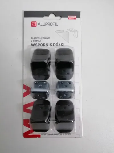 Złącze Meblowe Z-02 MAX Czarne 8 Szt.