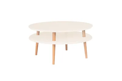 Stolik kawowy UFO 70x35/45 cm - wapienny