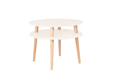 Stolik kawowy UFO 57x45 cm - wapienny