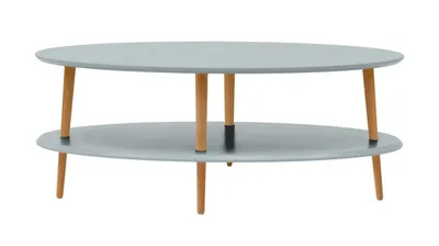 Stolik kawowy OVO LOW 110x70 cm - jasnoszary