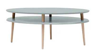 Stolik kawowy OVO HIGH 110x70 cm - jasnoszary