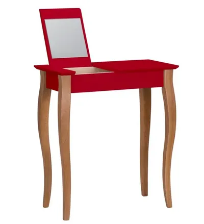 Toaletka LILLO z lusterkiem 65x35 cm - czerwony