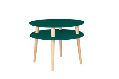 Stolik kawowy UFO 57x45 cm - zielony butelkowy