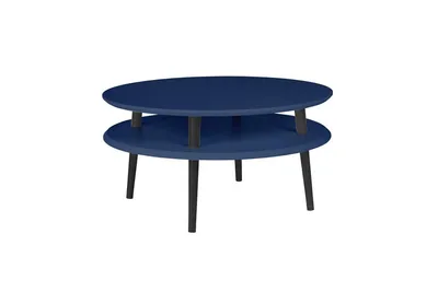 Stolik kawowy UFO 70x35/45 cm - granatowy