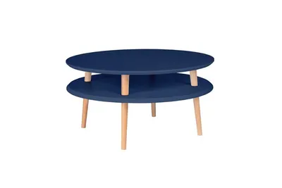 Stolik kawowy UFO 70x35/45 cm - granatowy