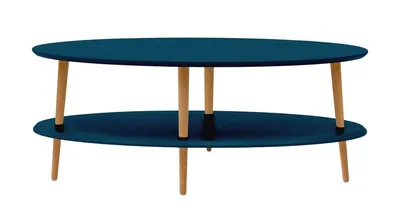 Stolik kawowy OVO LOW 110x70 cm - petrol blue
