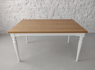 Dębowy stół jadalniany NATA 140x90 cm - biały