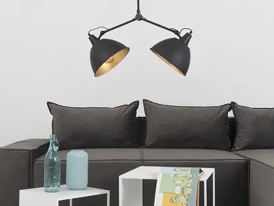 Lampa wisząca COBEN TWO HEAD - czarny