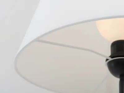 Lampa podłogowa SHADE FLOOR - klosz biały/czarny