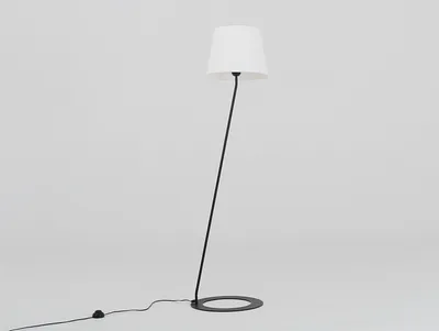 Lampa podłogowa SHADE FLOOR - klosz biały/czarny