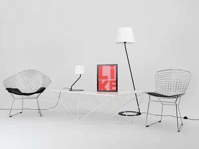 Lampa podłogowa SHADE FLOOR - klosz biały/czarny