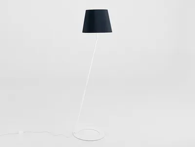 Lampa podłogowa SHADE FLOOR - klosz czarny/biały