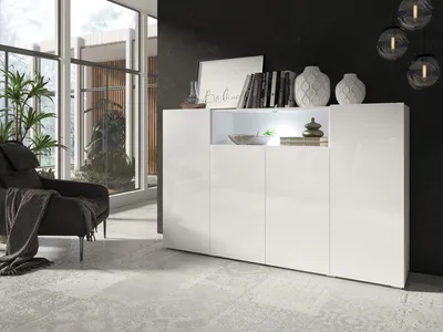 Komoda DELOS 48 - biały połysk