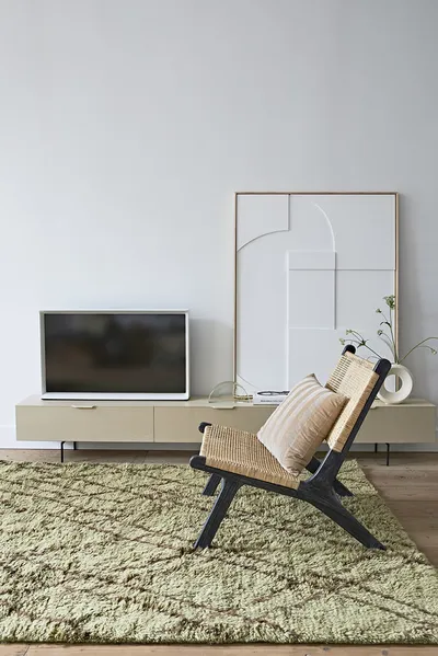 Fotel lounge z drewna tekowego - czarny/naturalny