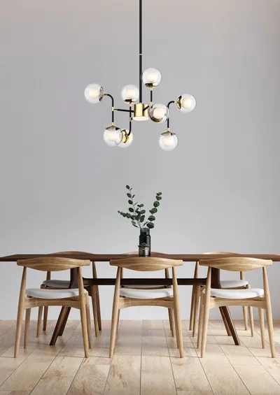 Lampa wisząca RIANO P0454-08D-SDAC - złoty/przezroczysty