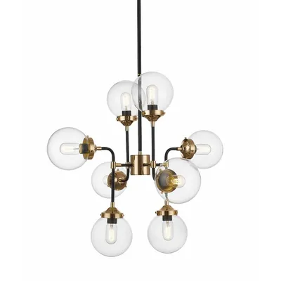 Lampa wisząca RIANO P0454-08D-SDAC - złoty/przezroczysty