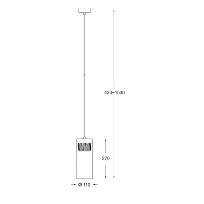 Lampa wisząca GEM P0389-01D-F7AC - złoty