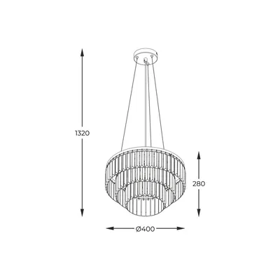 Lampa wisząca TIFANNY P17127-4