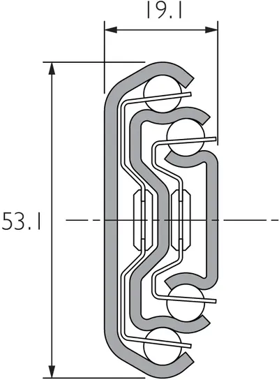Prowadnica DZ5321EC z Hamulcem Wysuw 100% Dł.100cm 80kg Accuride