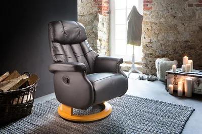 Fotel relax CALGARY COMFORT L - czarny/czarny