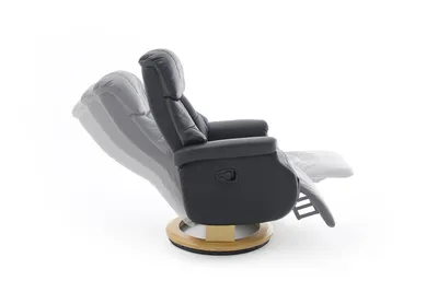 Fotel relax CALGARY COMFORT L - czarny/czarny