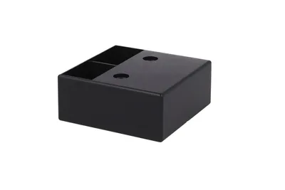 Nóżka kwadratowa 6435 - czarny mat / wys. 2.5 cm
