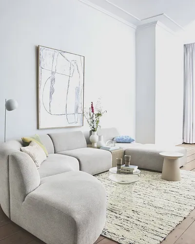 Sofa JAX: element okrągły - jasnoszary