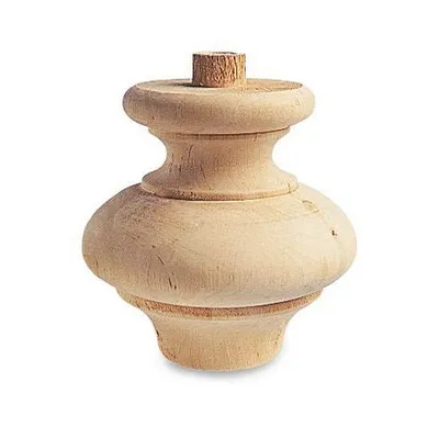 Drewniana noga do mebli WY01047 - naturalny / wys. 10,5 cm