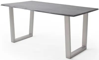Stół drewniany CALABRIA z blatem 2.5 cm - szary piaskowany