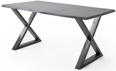 Stół drewniany CALABRIA z blatem 3.5 cm - szary piaskowany