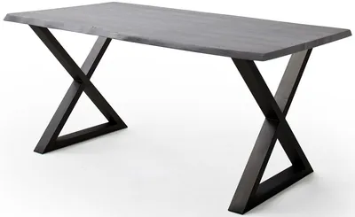 Stół drewniany CALABRIA z blatem 3.5 cm - szary piaskowany