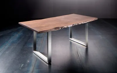 Stół drewniany CALABRIA z blatem 3.5 cm - orzech