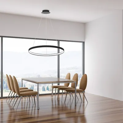 Duża lampa wisząca CIRCLE LA0722/1-BK - czarny