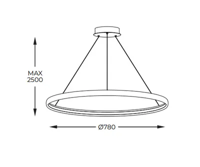 Lampa wisząca CIRCLE LA0721/1-BK - czarny