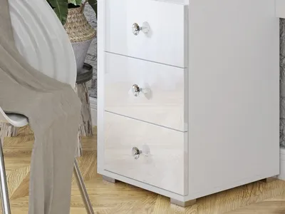 Toaletka z szufladami DIVA - biały mat