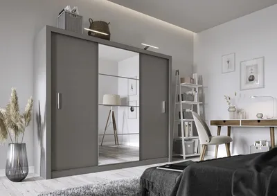 Szafa przesuwna 3-drzwiowa IDEA ID-01 - szary